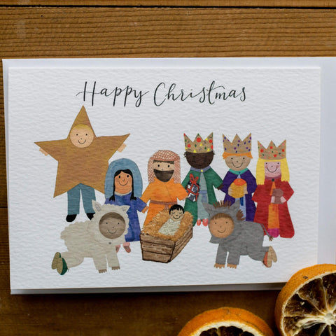 Nativity Christmas card for teachers