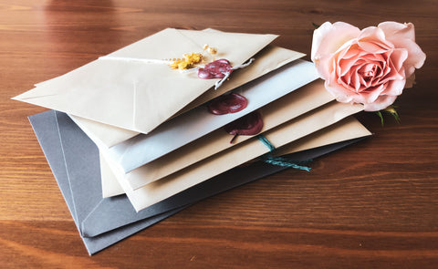 Pile of sealed and stamped envelopes