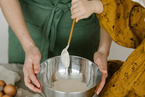 Baking Easter treats with children