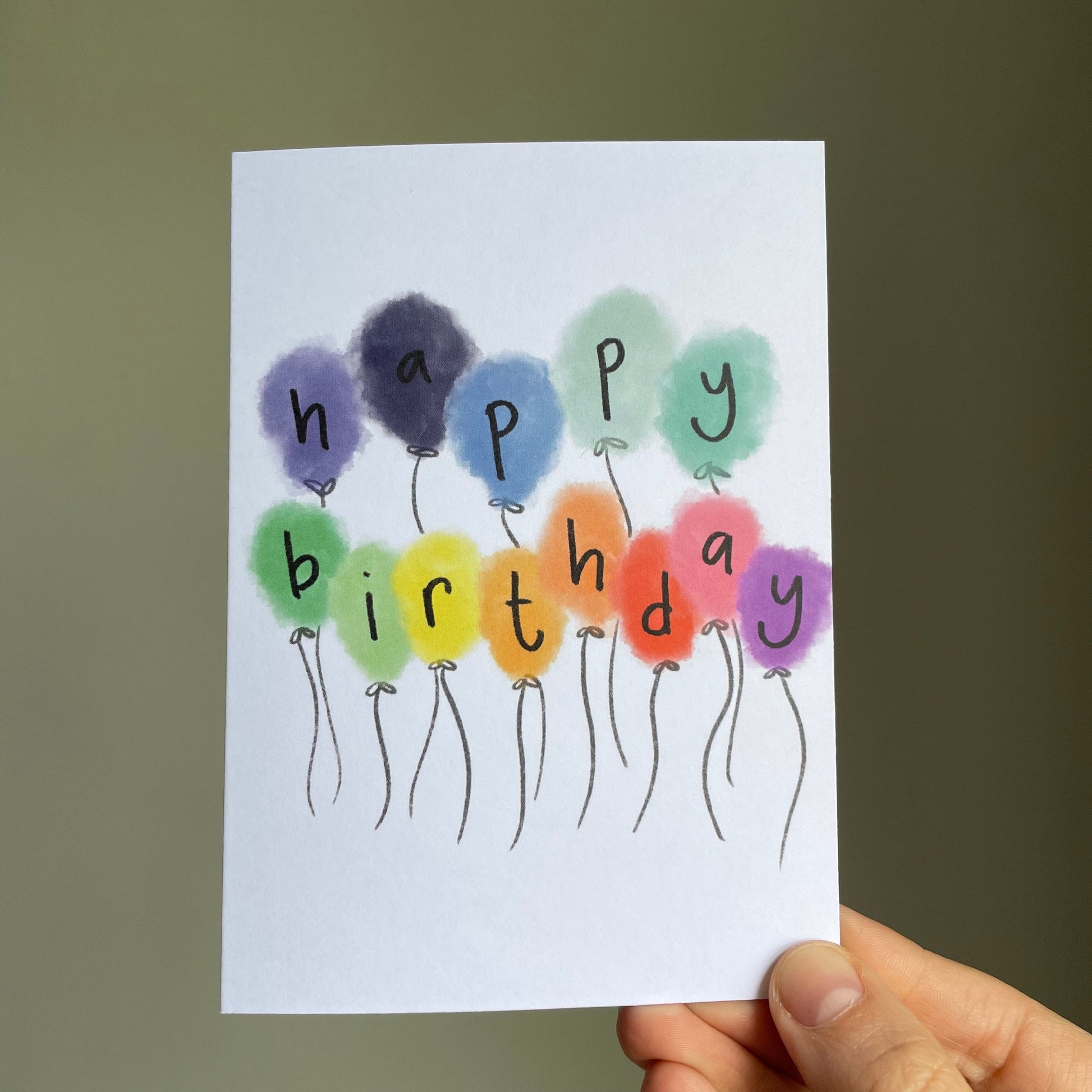 Happy birthday multicoloured balloons#N# – And Hope Designs