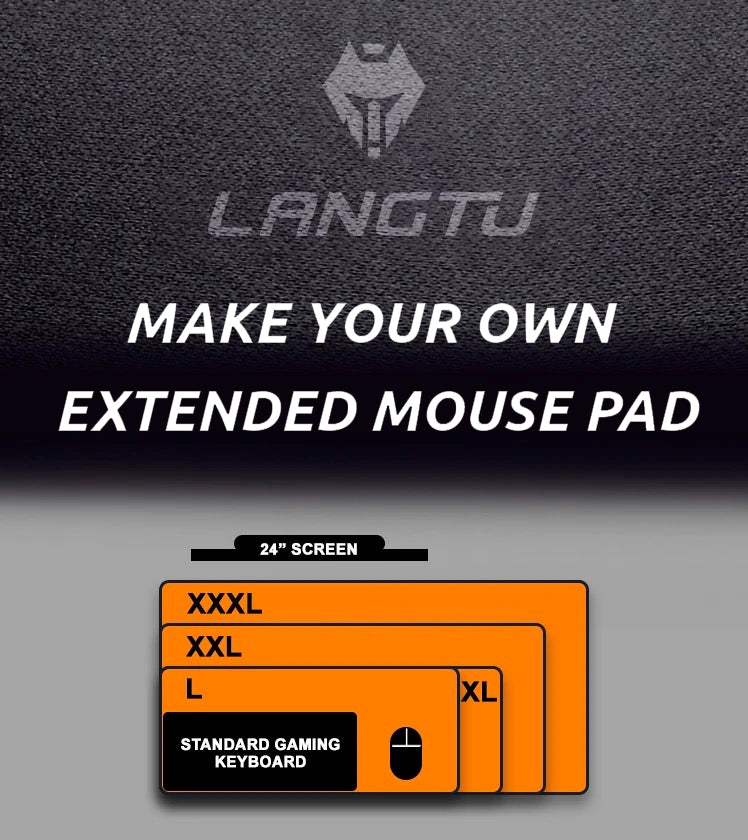 LANGTU Custom Extended Mouse Pad XXL 31.5*15.8*0.12 Inches