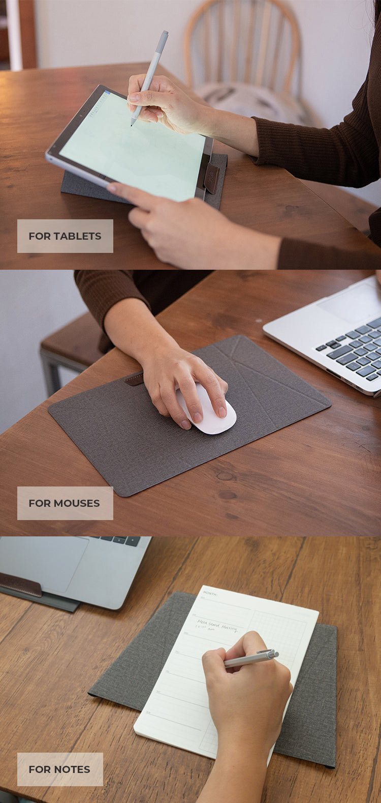 LANGTU Foldable Portable Adjustable Multifunctional Magnetic Holder Stand for Laptop, Tablet & Mouse