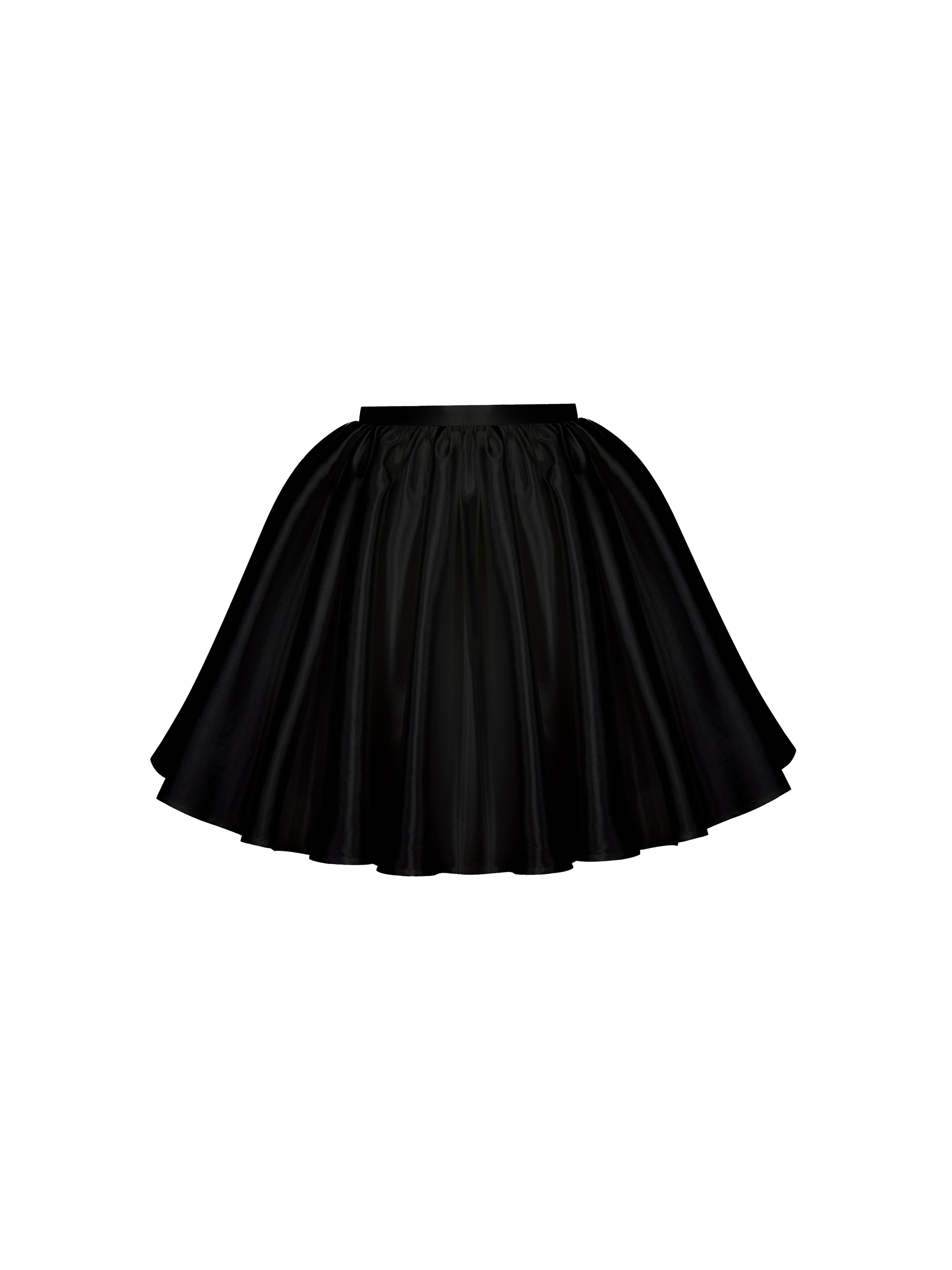 Taffeta gathered mini skirt– ROZIECORSETS