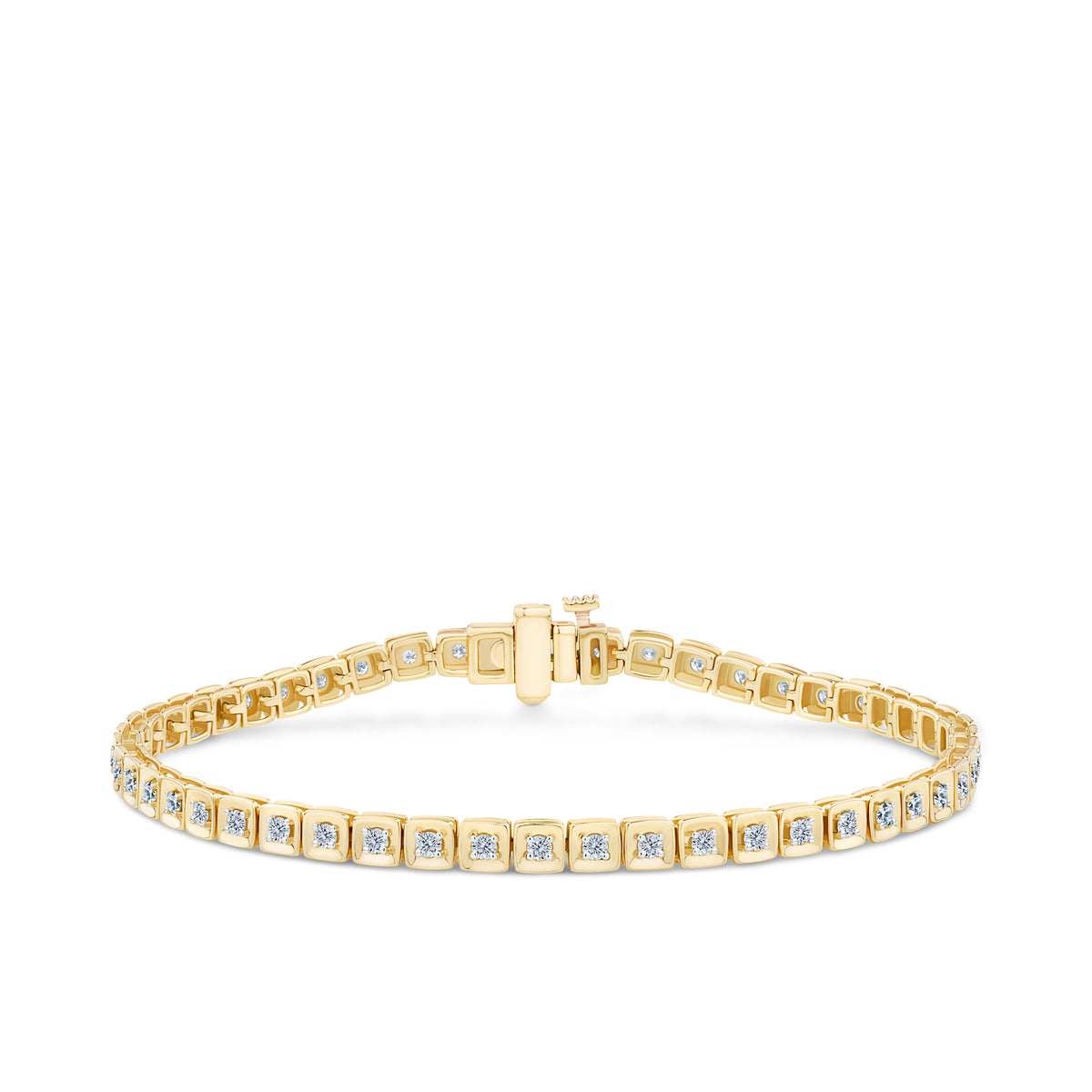 Tennis Bracelet 3.24 carat Diamond Illusion Set on 14k Rose Gold -  Upper-Luxury