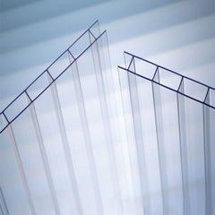 Twin Wall - Clear 8mm - 1UV + DRP- Polycarbonate Sheets