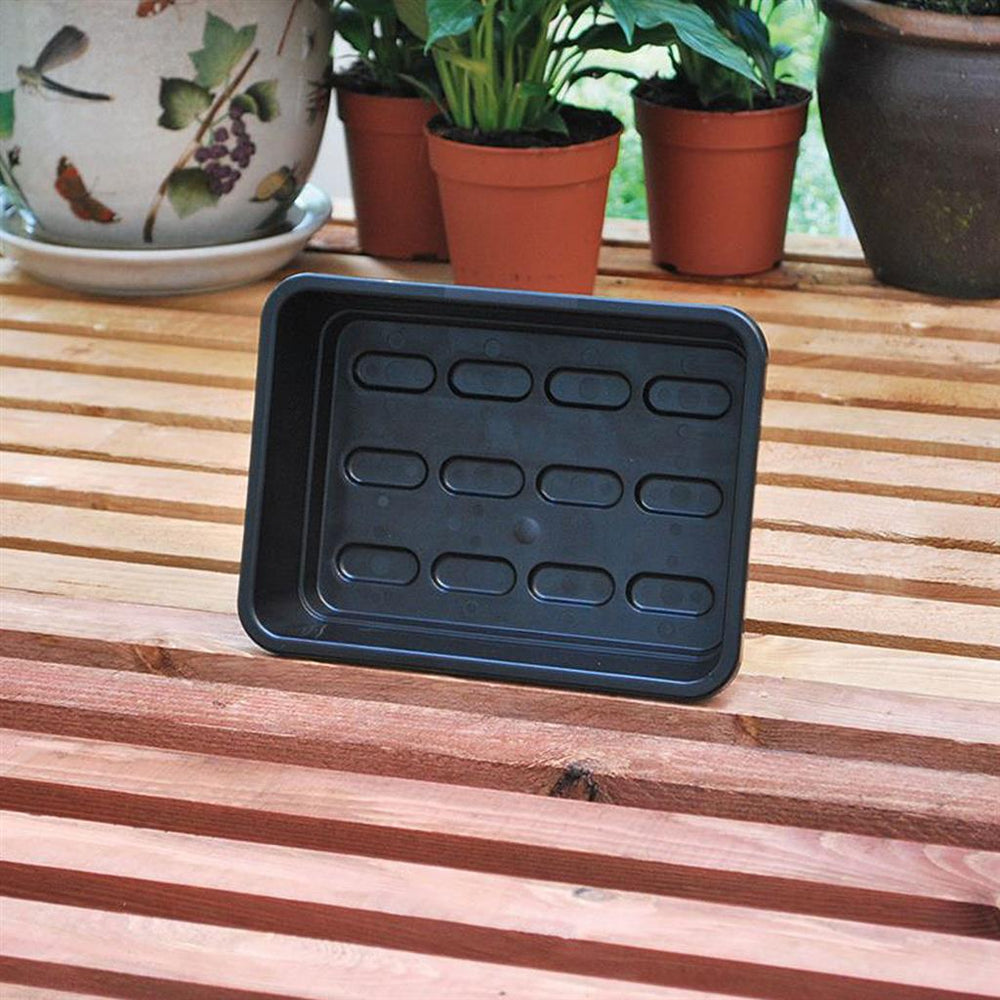 Poly Large Garden Tray, Black - Greenhouse Megastore