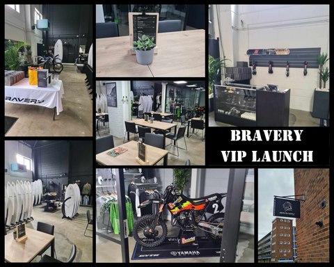 Collage of the venue before the VIP launch party began