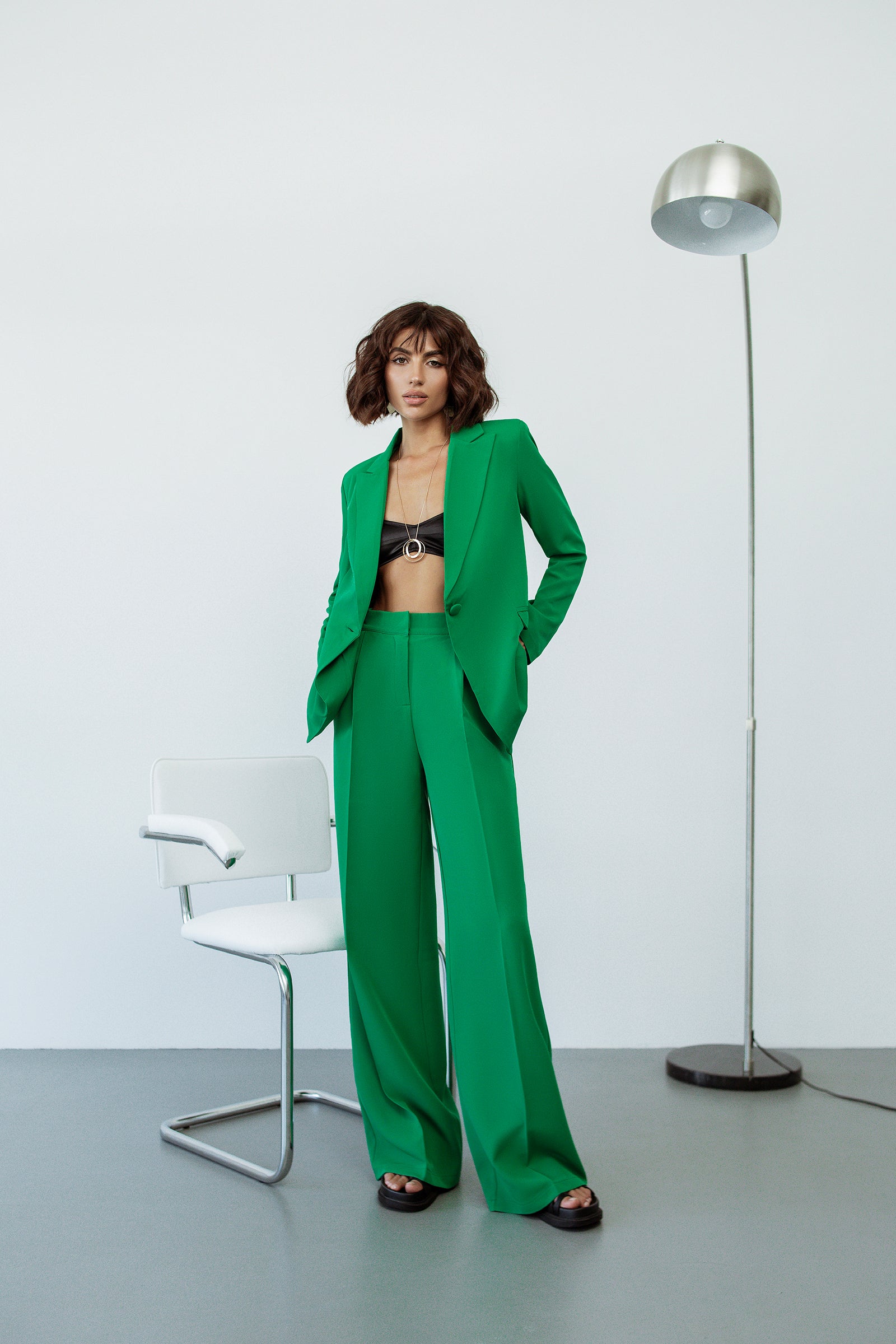 Green Single-Breasted Suits 2-Piece