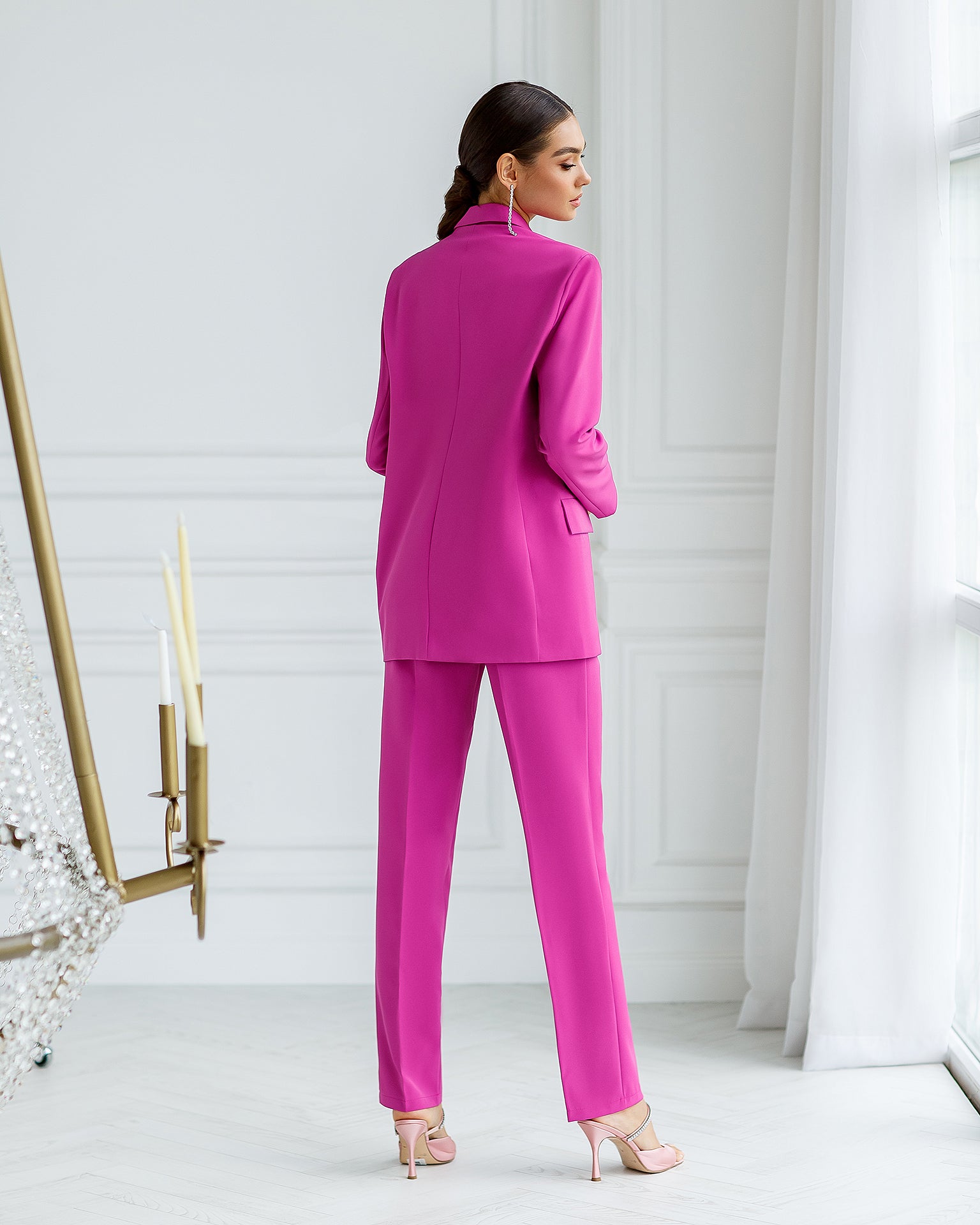 Fuschia Double-Breasted Suit 2-Piece