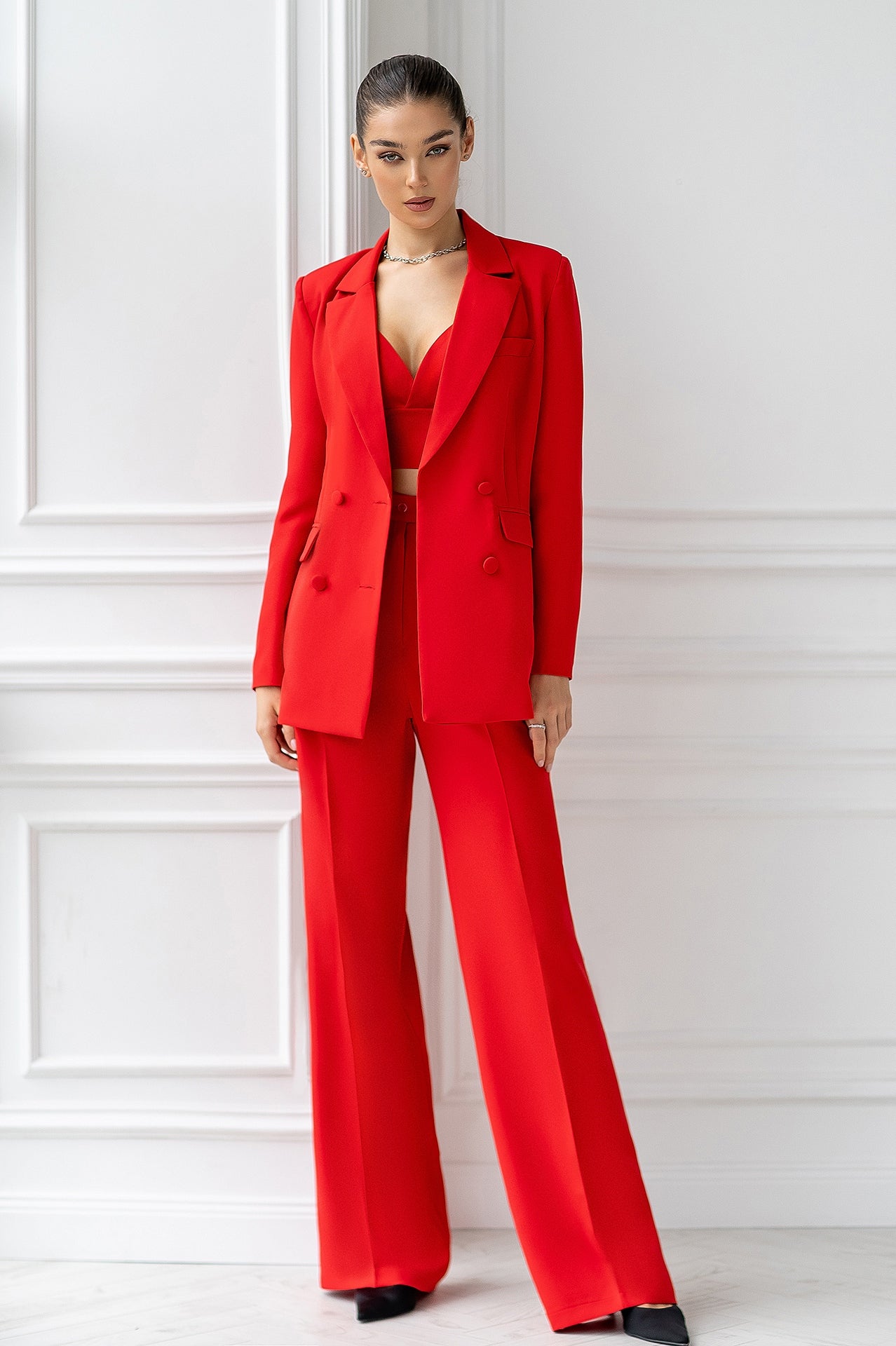 Red Double Breasted Suit 3-Piece