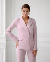 Dusty Pink Double Breasted Suit 2-Piece – ELAGIA