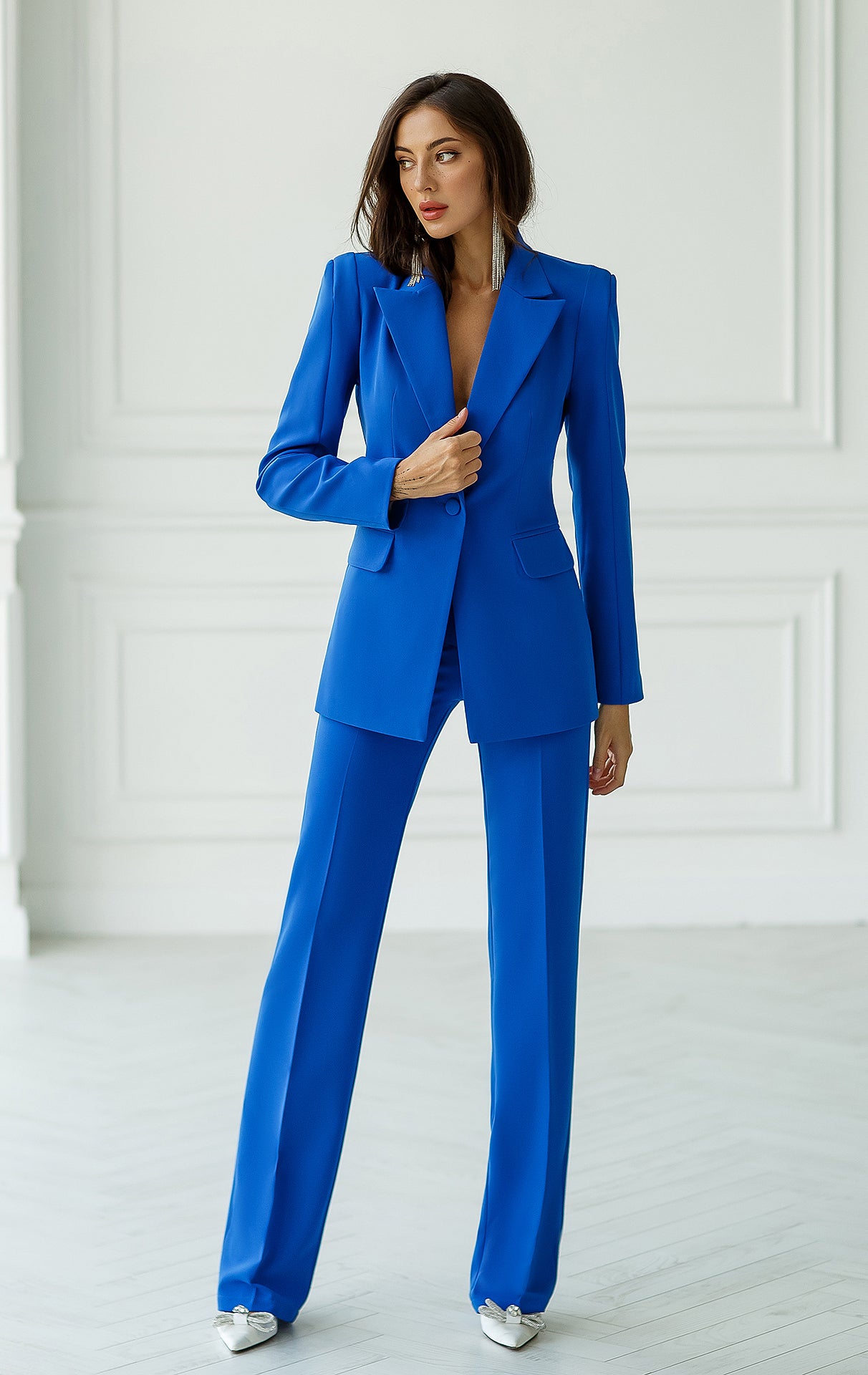 Blue Single-Breasted Suit 2-Piece