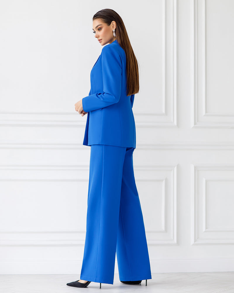 Blue Double Breasted Suit 3-Piece – ELAGIA