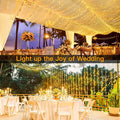 Wedding scenes decorated by Ollny's 800 leds clear cable warm white string lights - mobile size