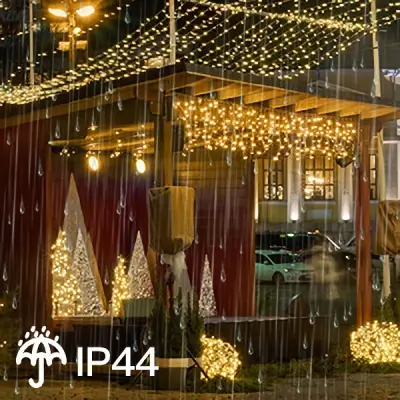 Ollny's 396 led 32ft warm white icicle lights are IP44 waterproof