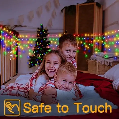 Ollny's 486 leds multicolor icicle lights are safe to touch
