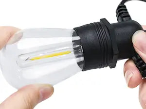 Ollny's S14 outdoor string lights bulbs are replaceable