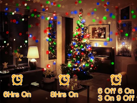 Ollny's 600 leds clear wire multicolor Christmas lights with 3 timer functions