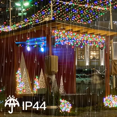 Ollny's 396 led 32ft multicolor icicle lights are IP44 waterproof