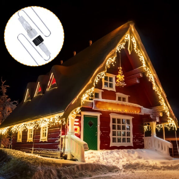 Ollny's 306 leds warm white/multicolor icicle lights connectable set of 3