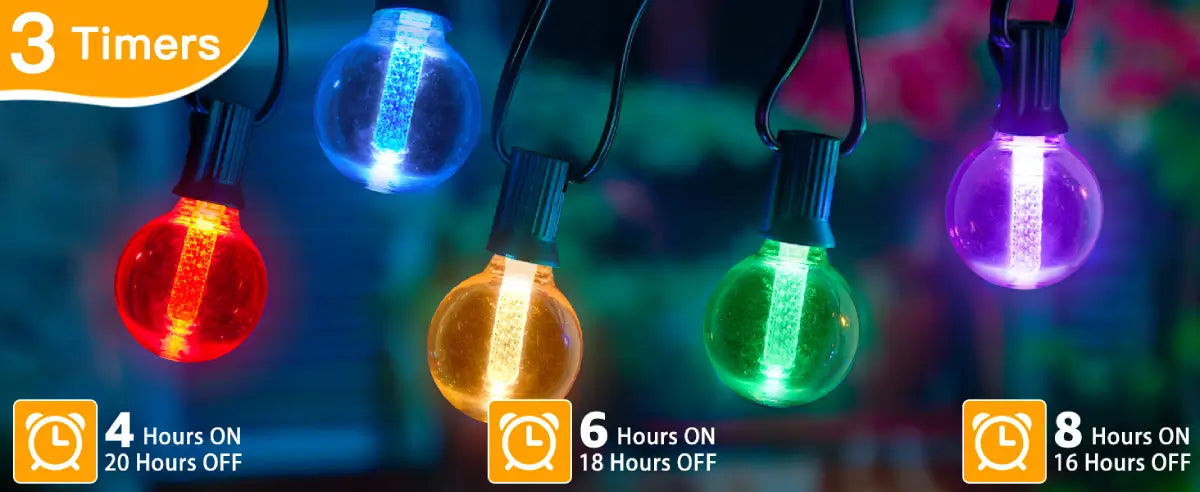 The bulbs of Ollny's G40 outdoor string lights are shatterproof