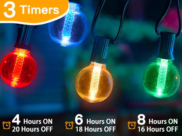 The bulbs of Ollny's G40 outdoor string lights are shatterproof