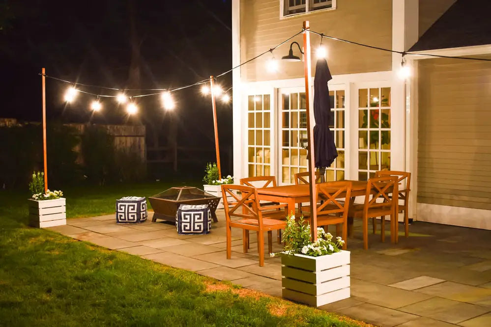 Make Planter Posts for String Lights