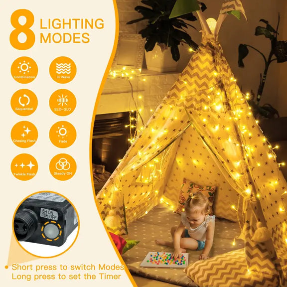 Ollny's 800 leds 262ft green cable warm white string lights