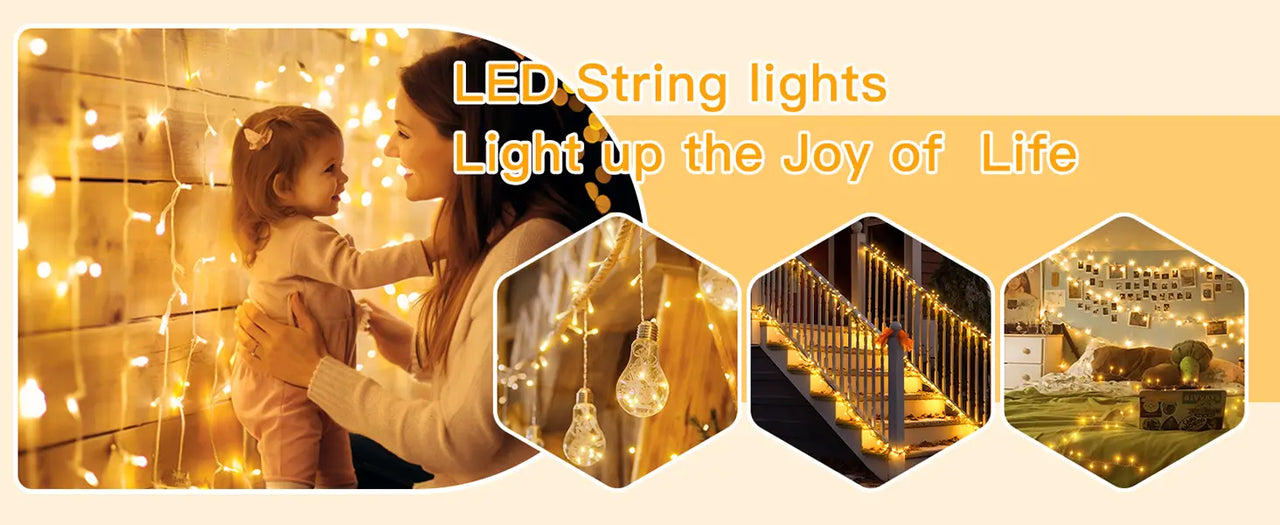 Ollny's 800 leds green cable warm white string lights perfect for outdoor and indoor