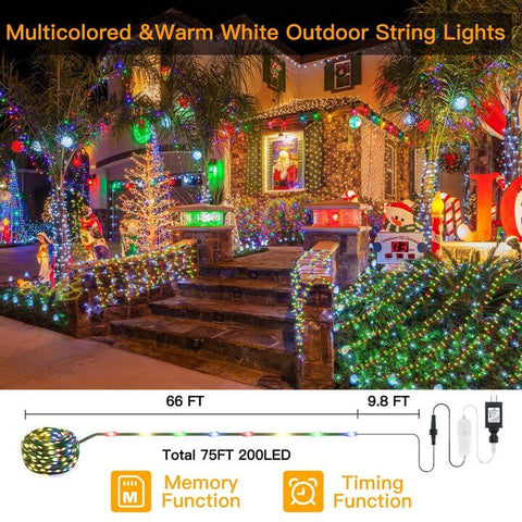 warm coloured christmas lights