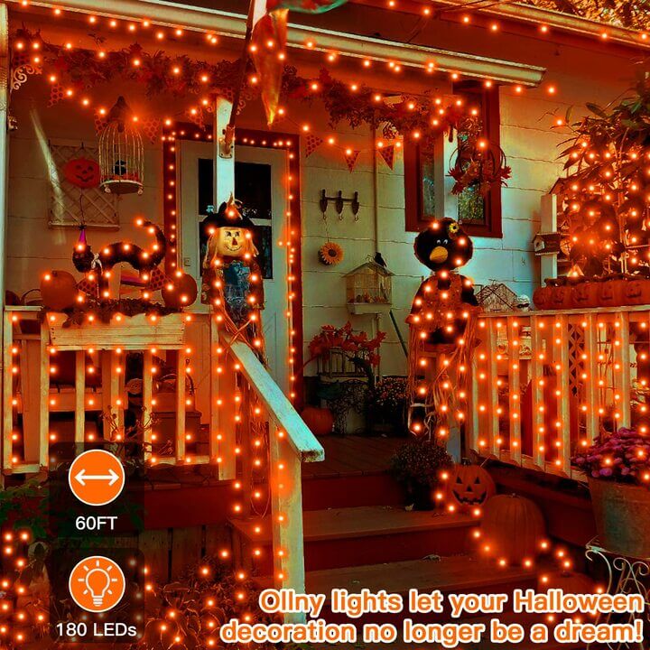 Orange Halloween Lights | Orange String Lights - Ollny
