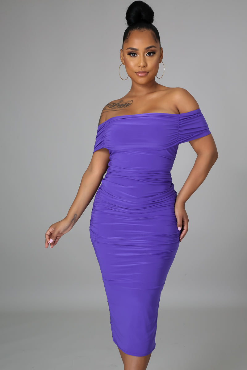 Willow Off The Shoulder Midi Dress - MY SEXY STYLES