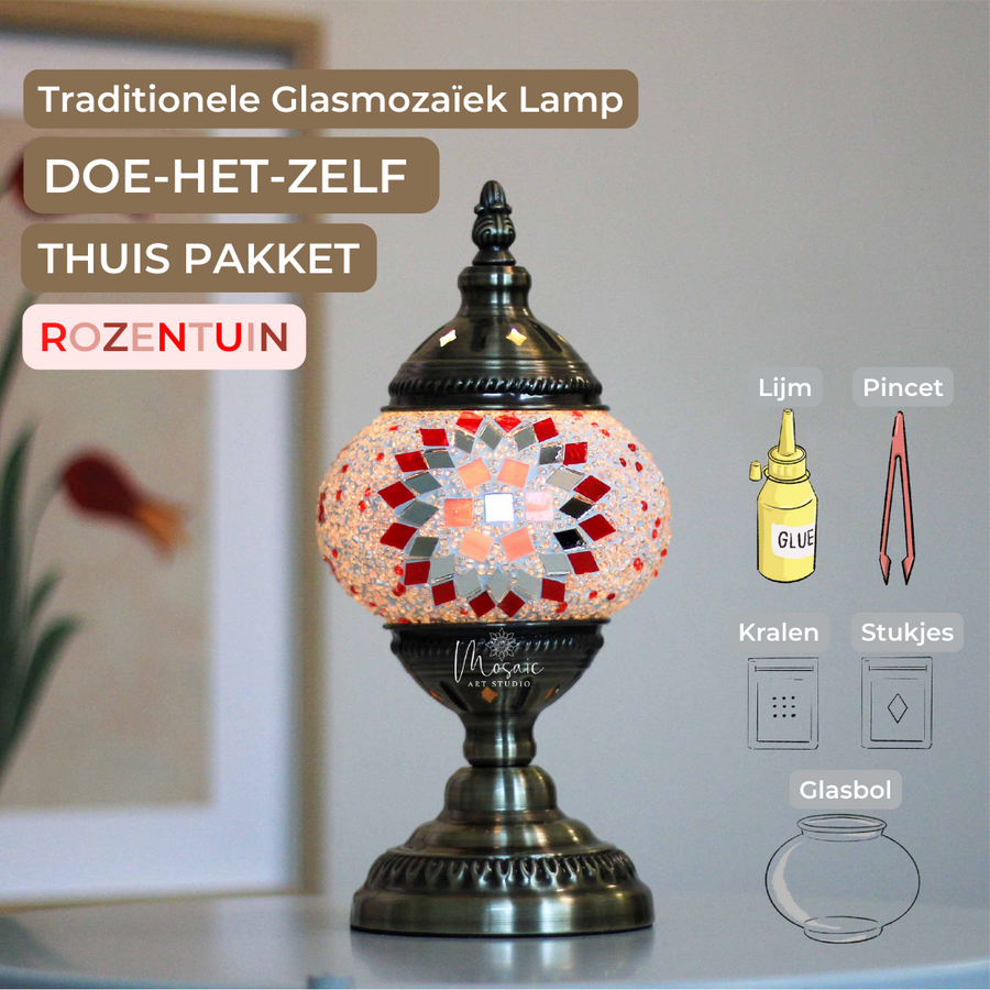 Mozaïek Lamp Doe-Het-Zelf Thuis Pakket – Mosaic Art Netherlands