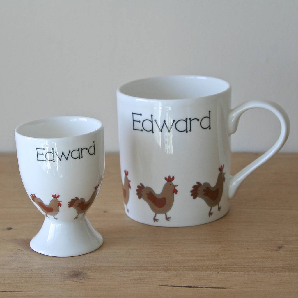 Chicken Egg Cup and Mug - Sparkle Ceramics 