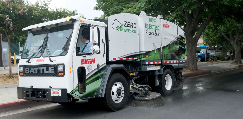 all-electric street sweeper