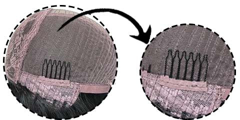 Combs at 2 sides, front-back, fix well.Stretchable elastic net, fit for head perfectly, breathable and comfortable.