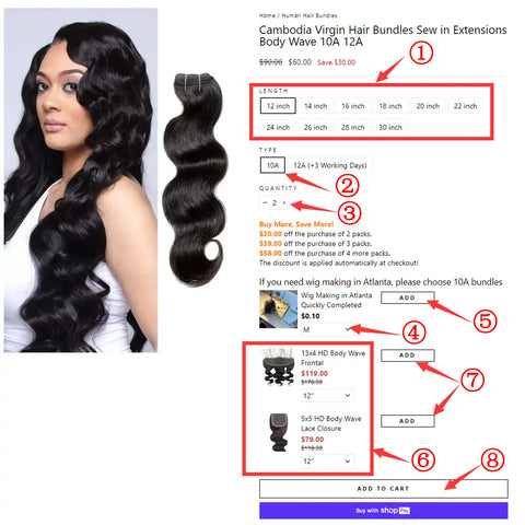 How to place an order for making wigs online.