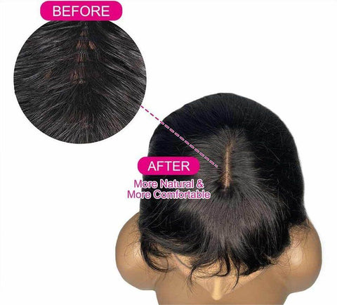 Las pelucas con parte superior de encaje se parecen a tu cabello natural.