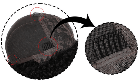 Peigne à bonnet de perruque pour perruques en dentelle sans colle