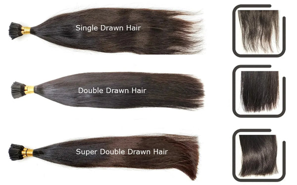 single drawn hair vs double drawn hair