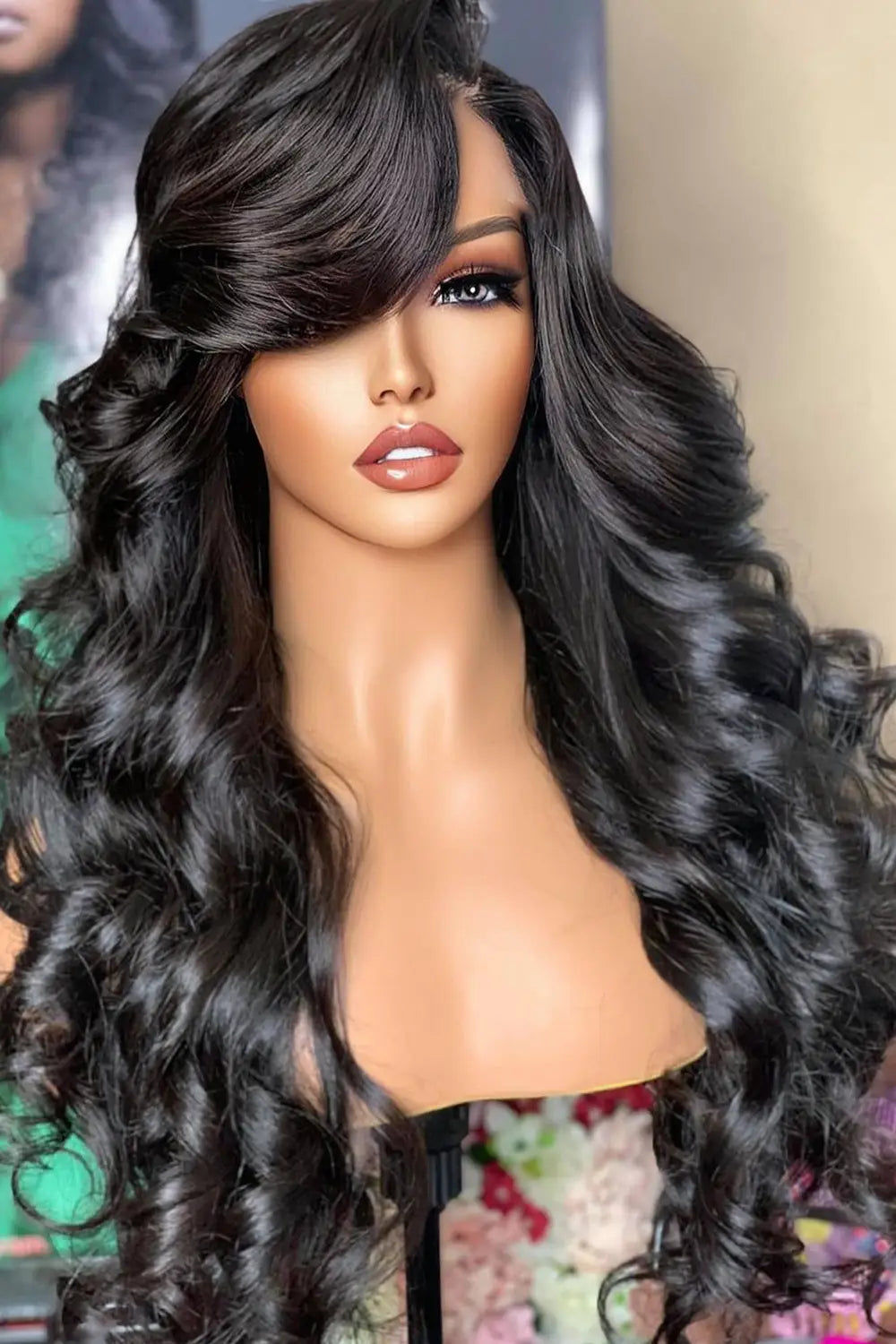 40 Inch Super Long Body Wavy Hd Lace Front Wig Black Human Hair