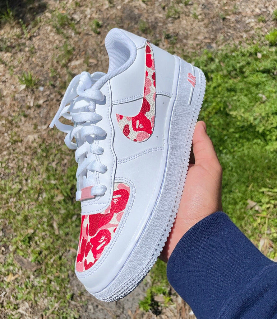 pink bape air force 1