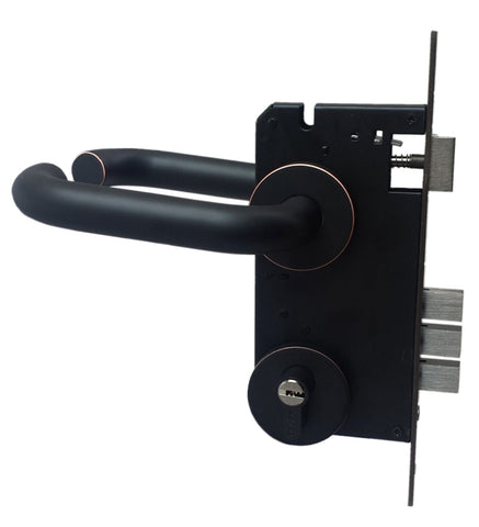 Cerradura de Metal Locinox Antipánico para Puertas Batientes para perfil 40  a 60mm en Negro - Locinox - Prodalam