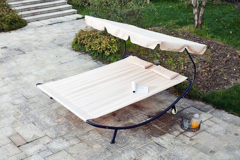 Tumbonas de jardín de 3 piezas con mesa de té, tumbona de patio, tumbona,  sillas de bronceado exteriores, tumbona reclinable, juego de muebles de