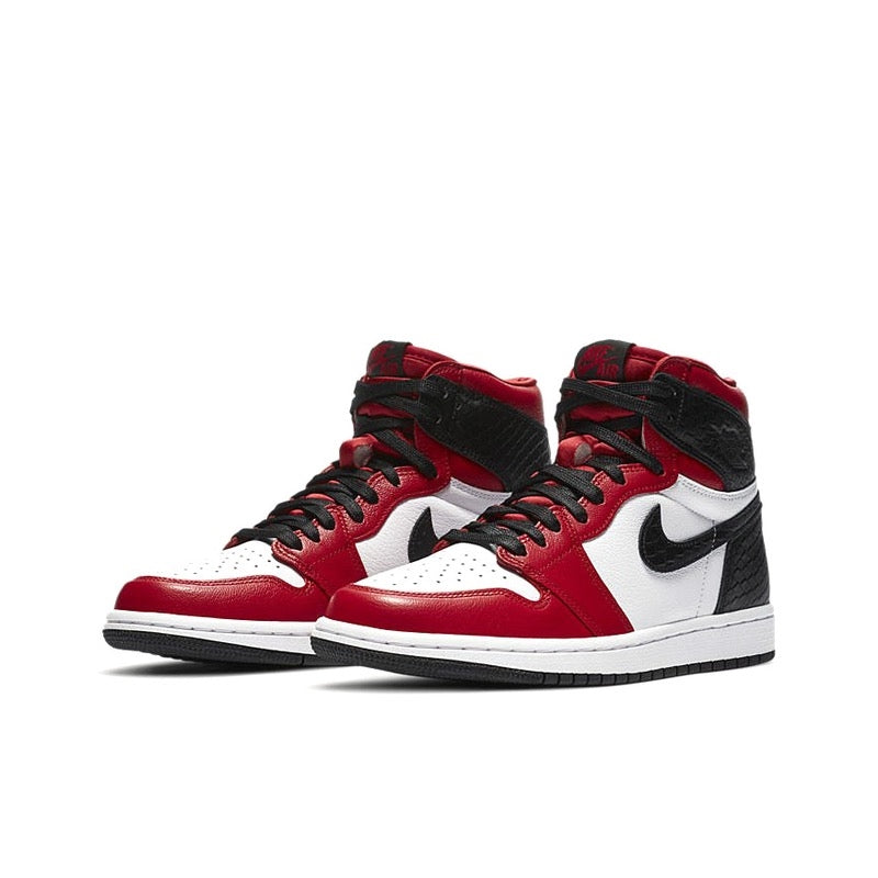 Nike Air Jordan 1 Retro High Satin Snake Chicago Sneakers Shoes