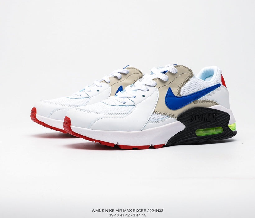 Nike Air Max Excee 90 new men's and women's color block air cushion sneakers Shoes White