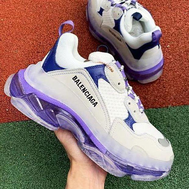 Balenciaga Triple S Fashion Women Men Letters Contrast Crystal C