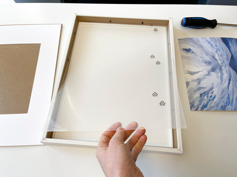 How to install a unstretched canvas print into an IKEA RIBBA frame