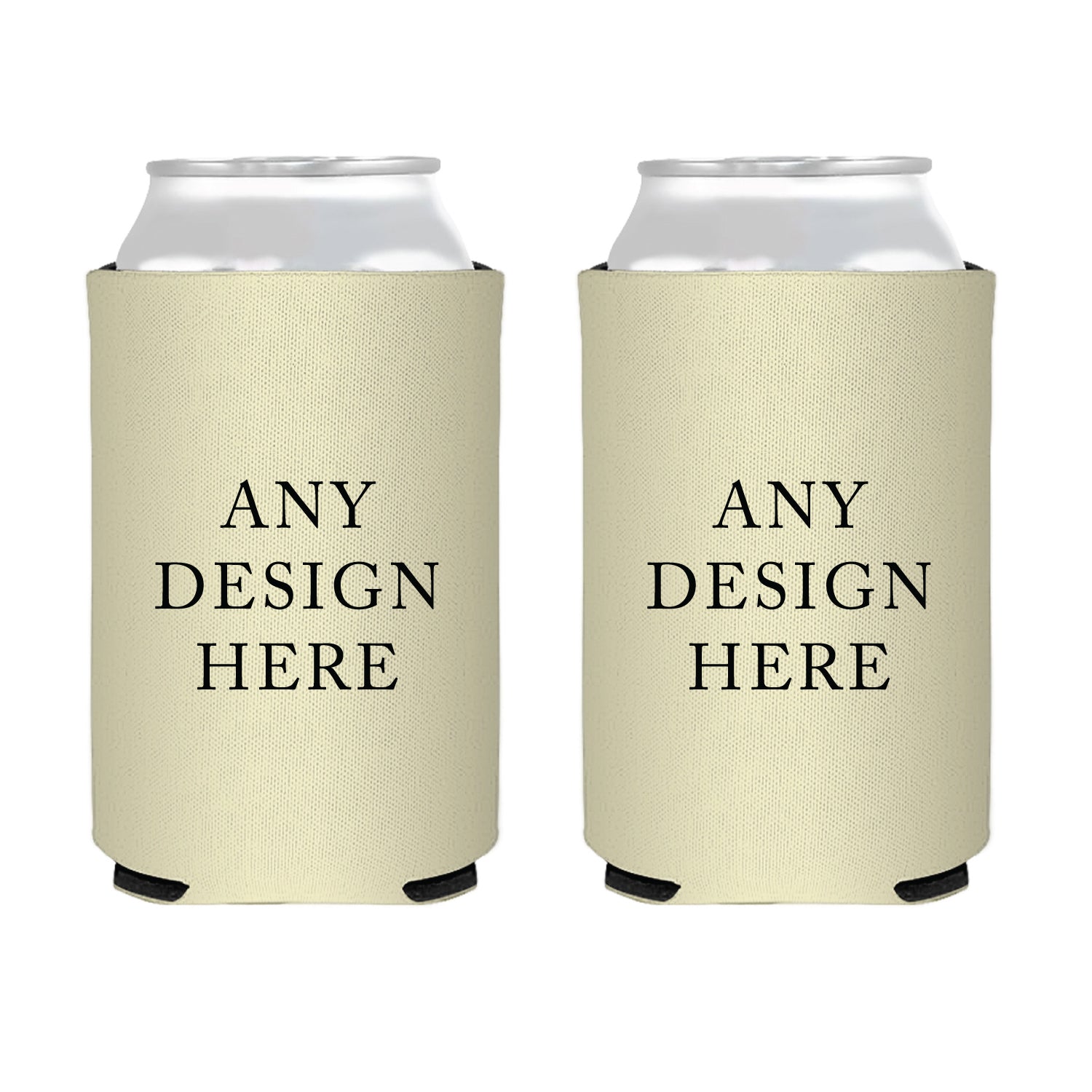 Custom Neoprene Foam Beer Can Drink Holder - Gray - Forever Wedding Favors