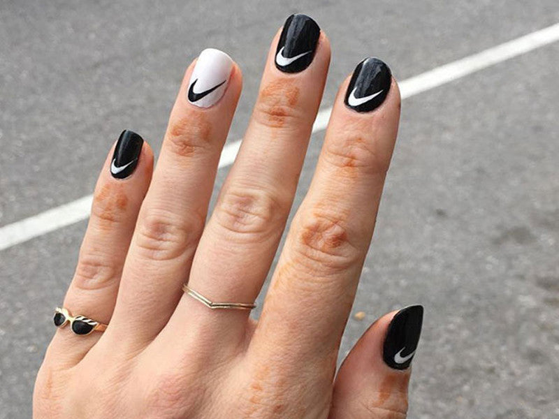 Spectaculair stapel dynastie Nail Logo Obsession | Nike, Hilfiger, & Luis Vuitton Nails – Sheer Lust